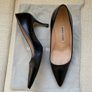 Manolo Blahnik Black BB Calf Size 39.5
